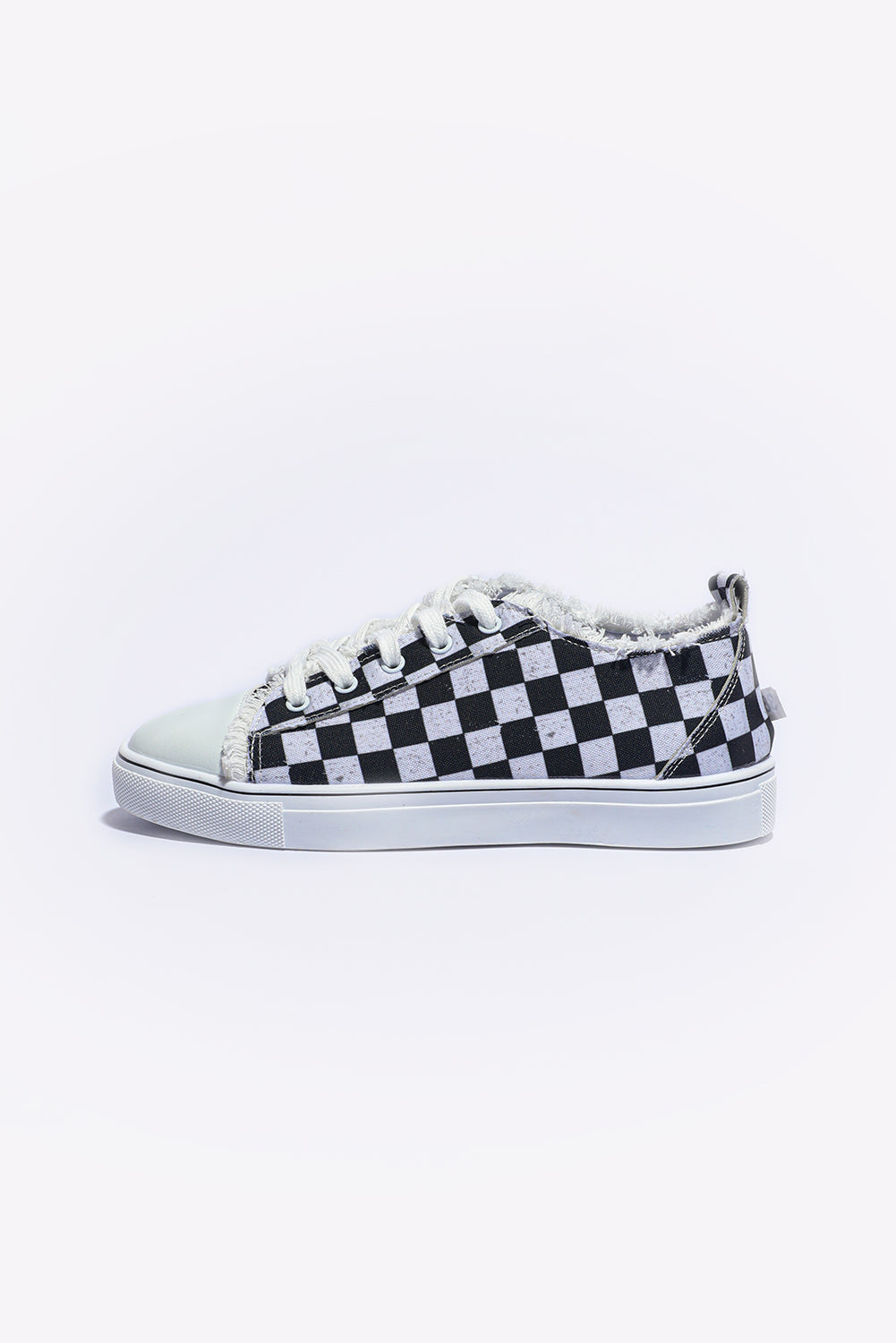 Black Checkered Sneakers