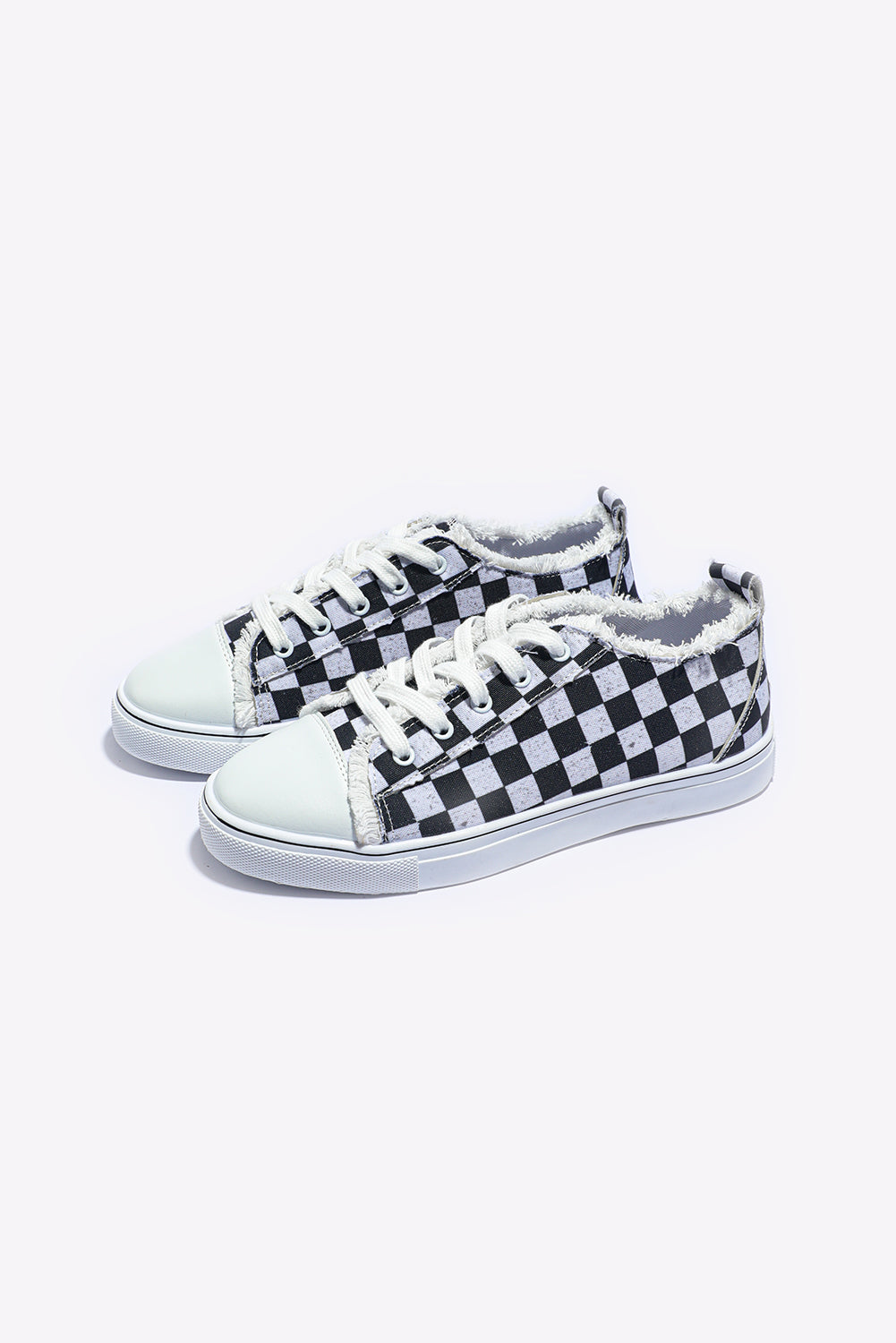 Black Checkered Sneakers